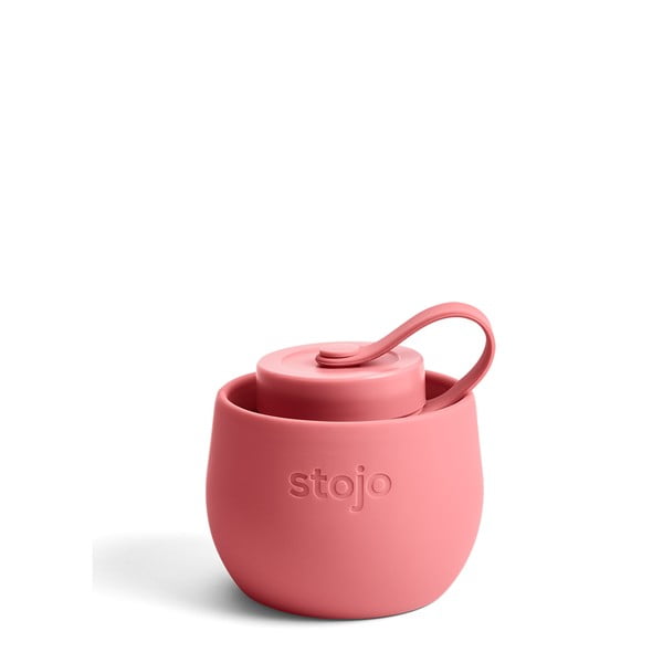 Оранжево-розова сгъваема бутилка Бутилка Berry, 590 ml - Stojo-image-1