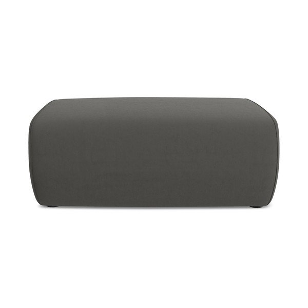 Тъмносива кадифена табуретка Kapua – Makamii