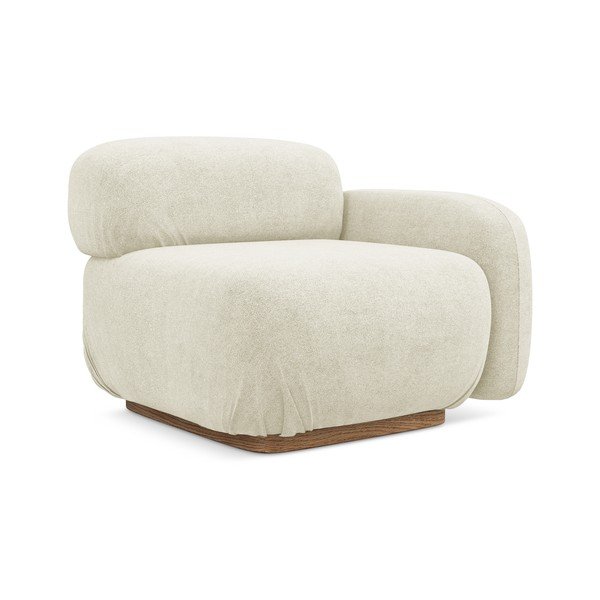 Кремав модул за диван от букле (десен ъгъл) Ailani – Makamii-image-2