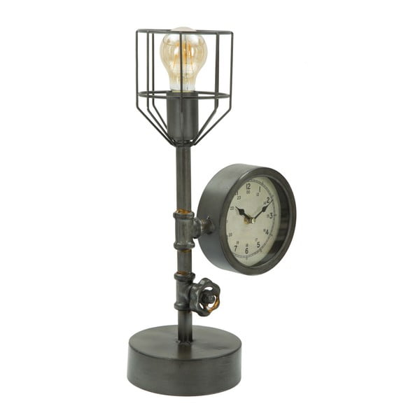 Настолна лампа с часовник Industry Clock, 26 x 45 cm - Mauro Ferretti