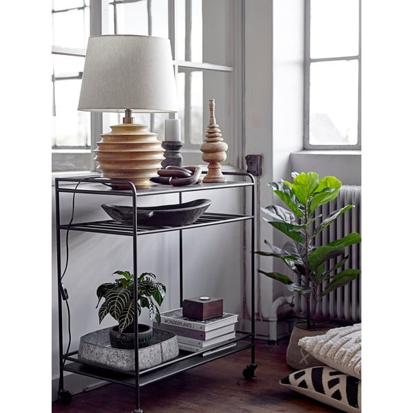 Настолна лампа в тъмно естествен цвят с текстилен абажур (височина 54 cm) Svale – Bloomingville-image-4