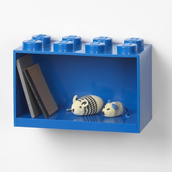 Детски син стенен рафт Brick 8 - LEGO®