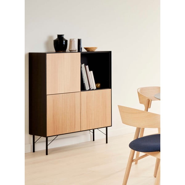 Черен висок скрин 90,8x110,8 cm Edge by Hammel - Hammel Furniture-image-1