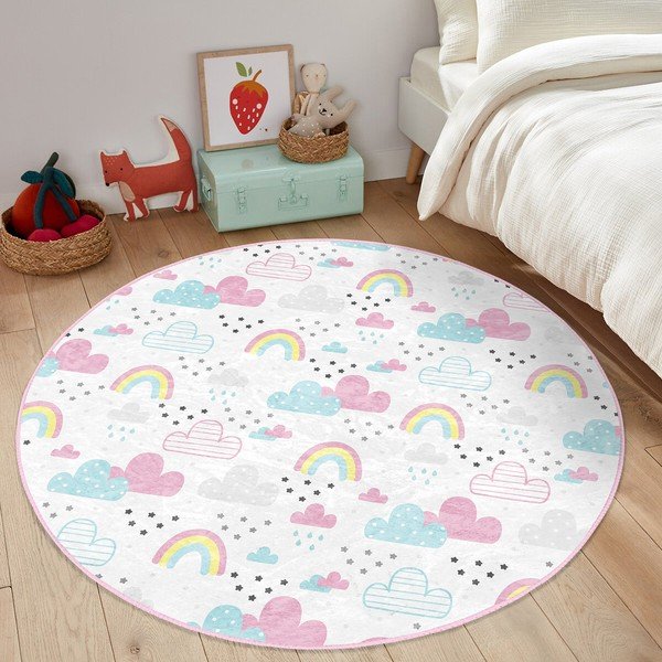 Бял детски килим ø 120 cm Comfort - Mila Home-image-1