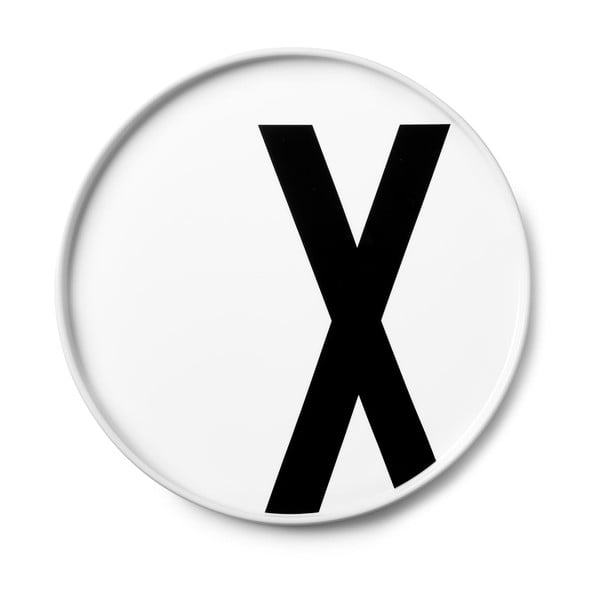 Бяла порцеланова десертна чиния X, ø 21,5 cm A-Z - Design Letters
