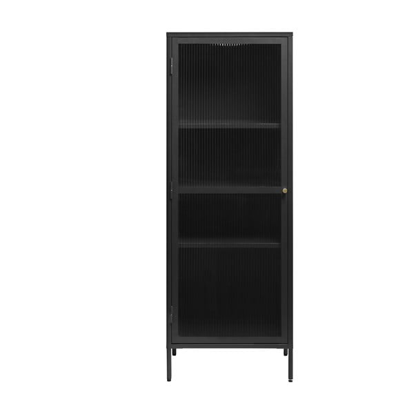 Черна метална витрина 58x160 cm Bronco - Unique Furniture