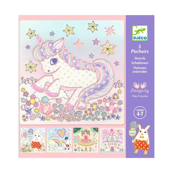 Комплект от 4 шаблона Kawaii - Djeco-image-1