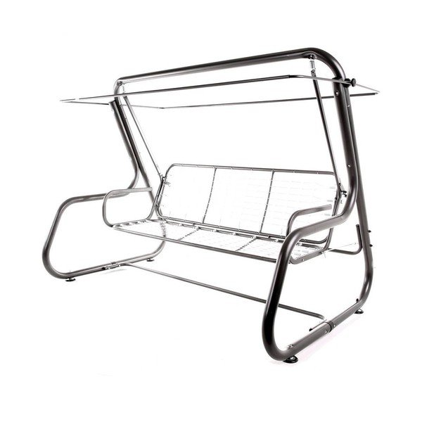 Сива метална градинска люлка Rimini – Dajar-image-1