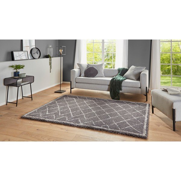 Сив килим Loft, 80 x 150 cm - Mint Rugs-image-2