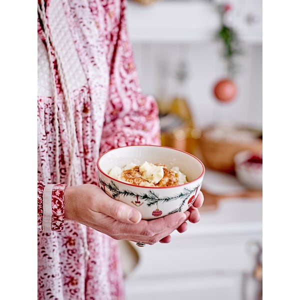 Чаши с коледен мотив в бяло и зелено в комплект от 2 броя по 500 мл Yule - Bloomingville-image-2