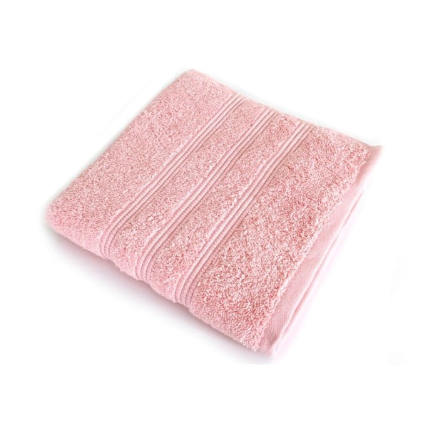 Lososově růžový ručník z česané bavlny Irya Home Classic, 30 x 50 cm