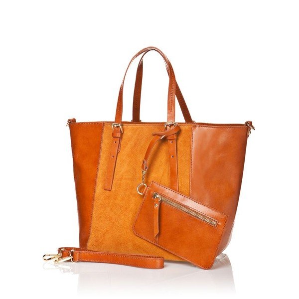 Kožená kabelka Luna, oranžová-image-1
