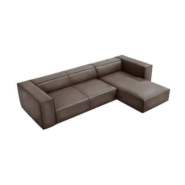 Ъглов диван от кафява кожа (десен ъгъл) Madame - Windsor & Co Sofas-image-2