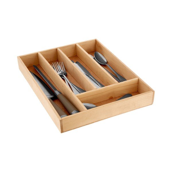 Дървен  органайзер за прибори в естествен цвят 30 x 38 cm – Premier Housewares