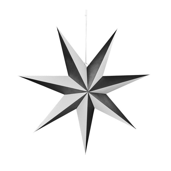 Декоративна звезда от черна и бяла хартия Magica, ⌀ 60 cm - Butlers