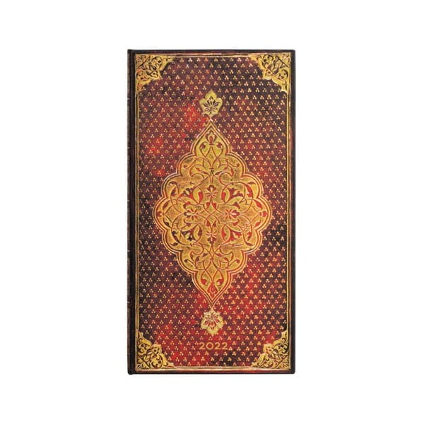 Седмичен дневник за 2022 г. Златен трилистник, 9,5 x 18 cm - Paperblanks