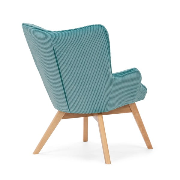 Тюркоазено кресло от рипсено кадифе Niko – Ropez-image-3