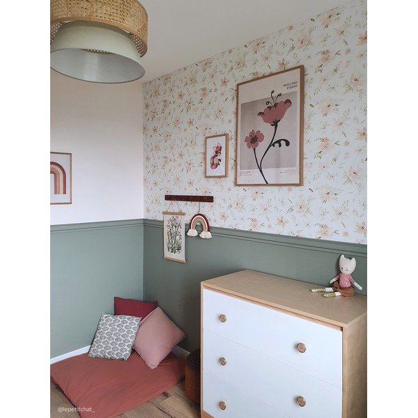 Детски тапет 10 м x 50 см Watercolour Flowers - Lilipinso-image-2