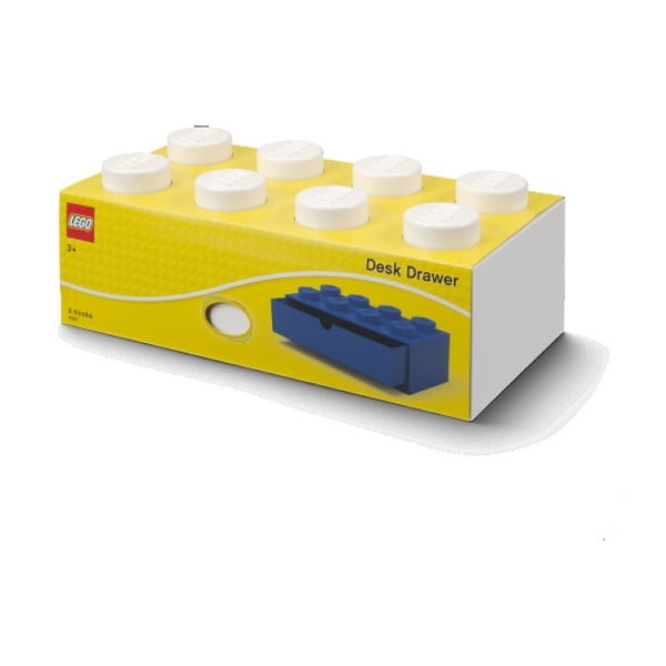 Бяла кутия за бюро с чекмедже Brick - LEGO®-image-2