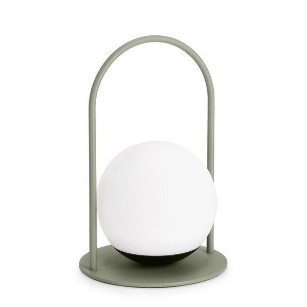 Кафяво-сива LED затъмняваща се настолна лампа с пластмасов абажур (височина 21 cm) Pansy – Bizzotto-image-2