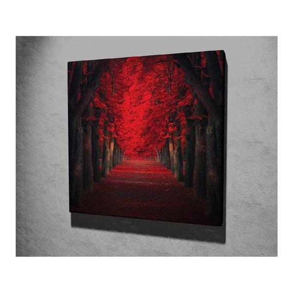 Стенопис върху платно Червени дървета, 45 x 45 cm - Wallity-image-2