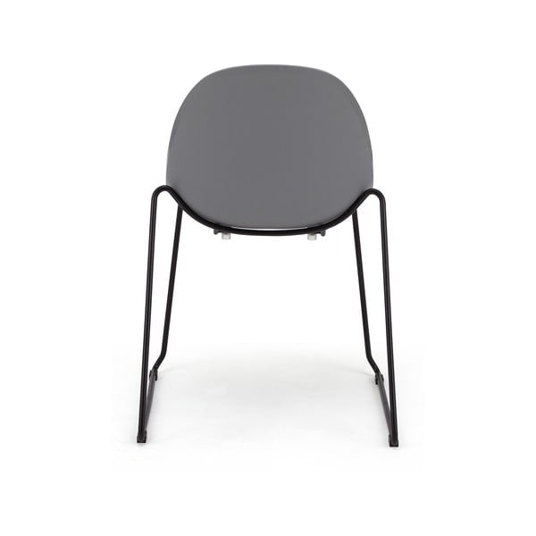 Комплект от 2 сиви трапезни стола с черна основа Viva - Bonami Selection-image-4