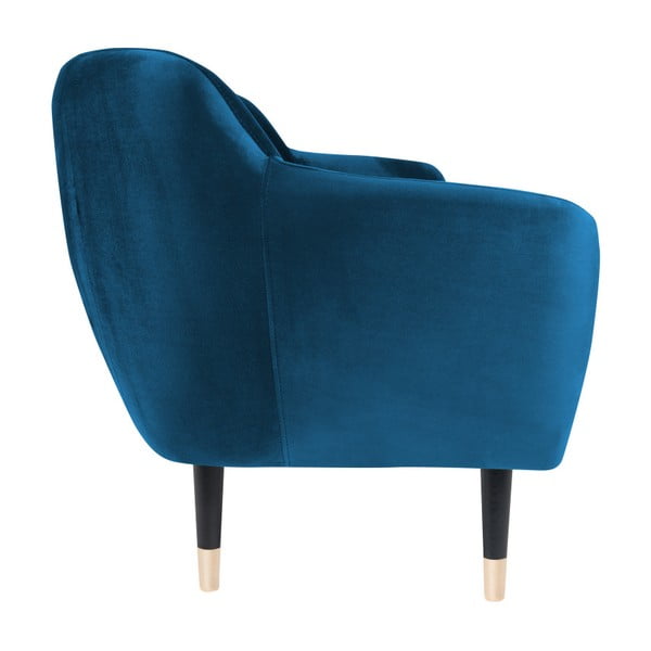 Син диван с черни крачета Mazzini Sofas Benito, 158 cm-image-3