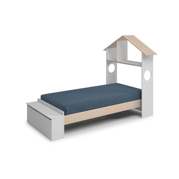 Детско легло с място за съхранение 90x190 cm от бял/естествен бор Odessa - Marckeric-image-2