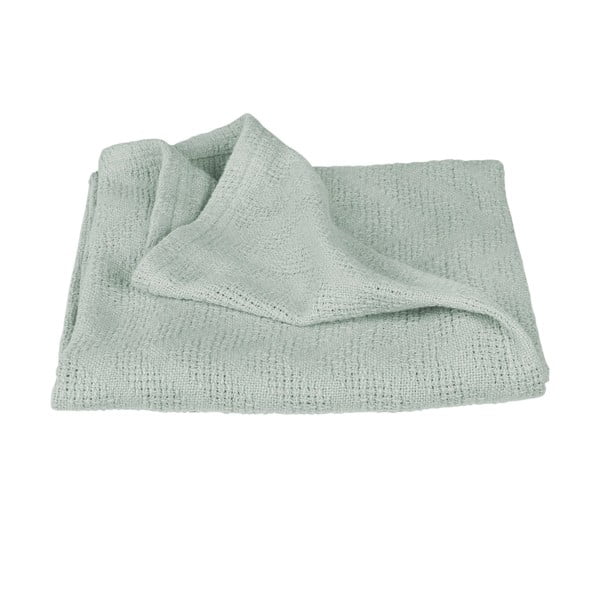 Зелено плетено бебешко одеяло от органичен памук 80x80 cm Lil Planet - Roba