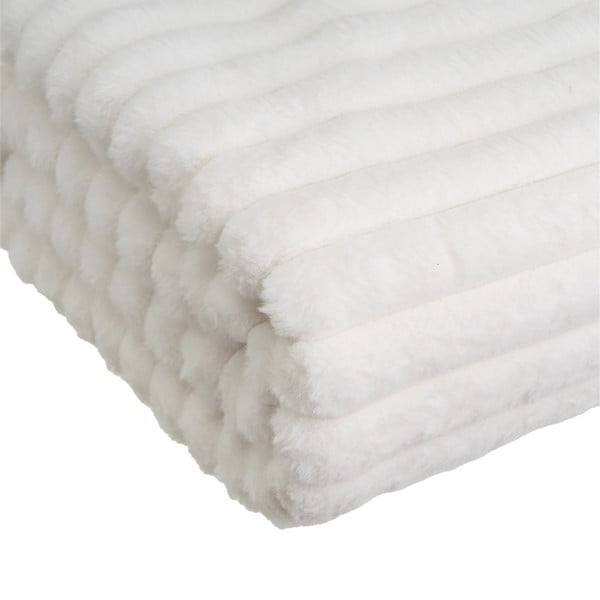 Бяло одеяло от микроплюш 130x160 cm Fur Velvet – Casa Selección-image-3