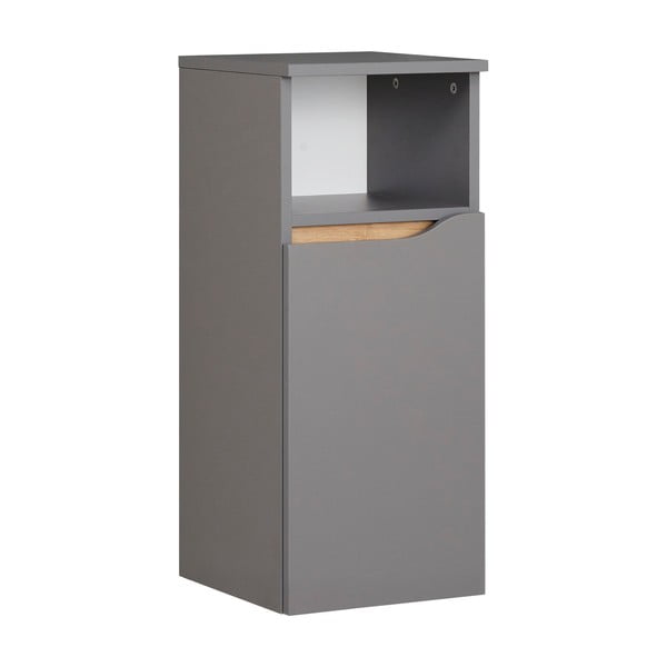 Сив нисък шкаф за баня 30x72 cm Set 357 - Pelipal