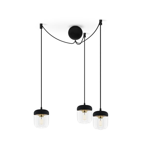 Черен троен кабел за окачване за осветители Cannonball - UMAGE-image-1