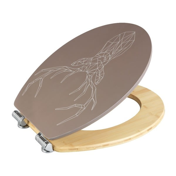 Седалка за тоалетна, изработена от бамбук и ПДЧ , 44 x 37,5 cm Stag - Wenko-image-1