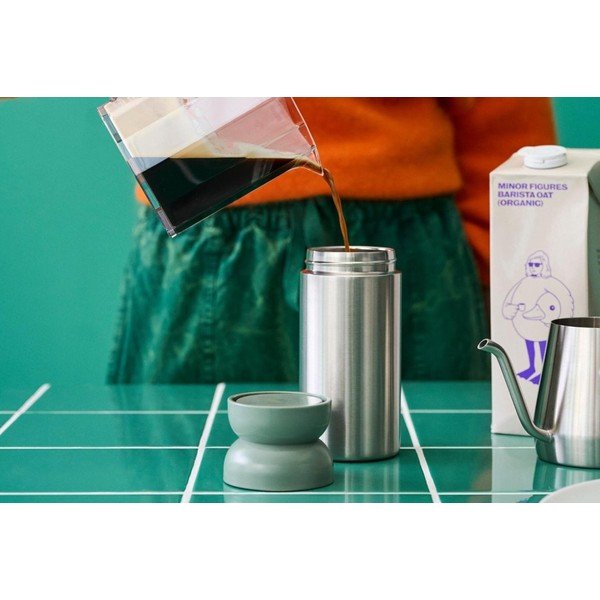 Термочаша от неръждаема стомана в сребрист цвят/светлозелена 350 ml Ellipse – Mepal-image-1