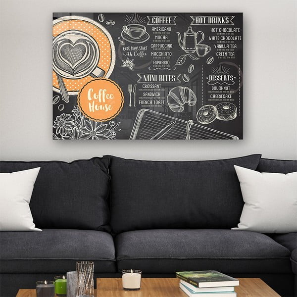 Картина върху стъкло 70x50 cm Coffee House - Wallity-image-1