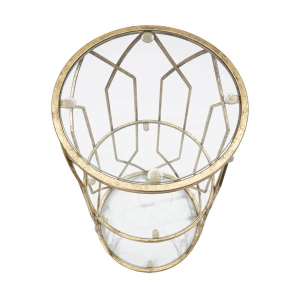 Кръгла масичка за кафе със стъклен плот ø 35 cm Tunisi - Mauro Ferretti-image-1