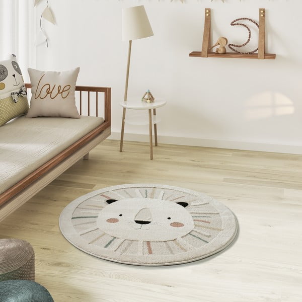 Кремав детски килим ø120 cm Clown – Universal-image-1