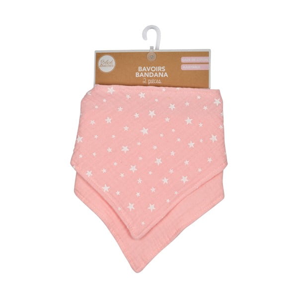 Розови муселинови лигавници в комплект от 2 броя – Bébé Douceur-image-3