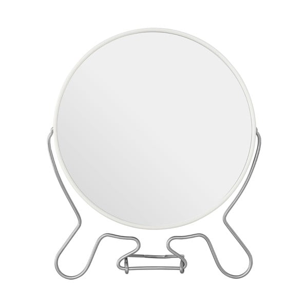 Bílé oboustranné kosmetické zrcadlo Premier Housewares, 18 x 22 cm