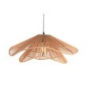 Висяща лампа в златист цвят с абажур от хартиена тъкан ø 60 cm Sombra - Leitmotiv