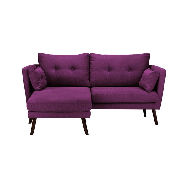 Лилав триместен диван Елена, с шезлонг в левия ъгъл - Mazzini Sofas-image-1