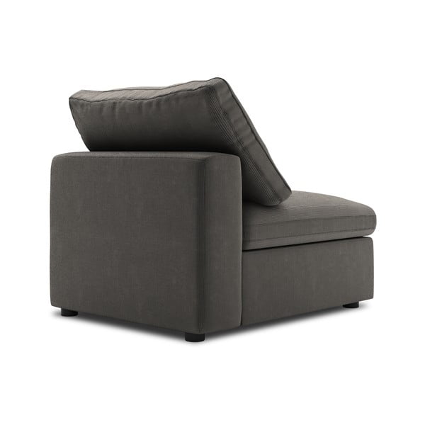 Тъмнокафява средна част на модулен диван от велур Galaxy - Windsor & Co Sofas-image-3