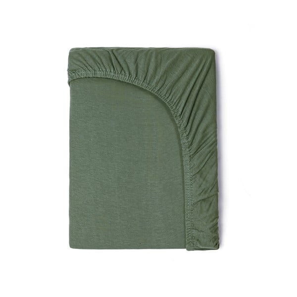 Бебешки зелен памучен чаршаф с ластик , 60 x 120 cm - Good Morning