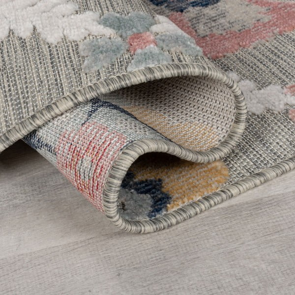 Сив външен килим 230x80 cm Flora - Flair Rugs-image-3