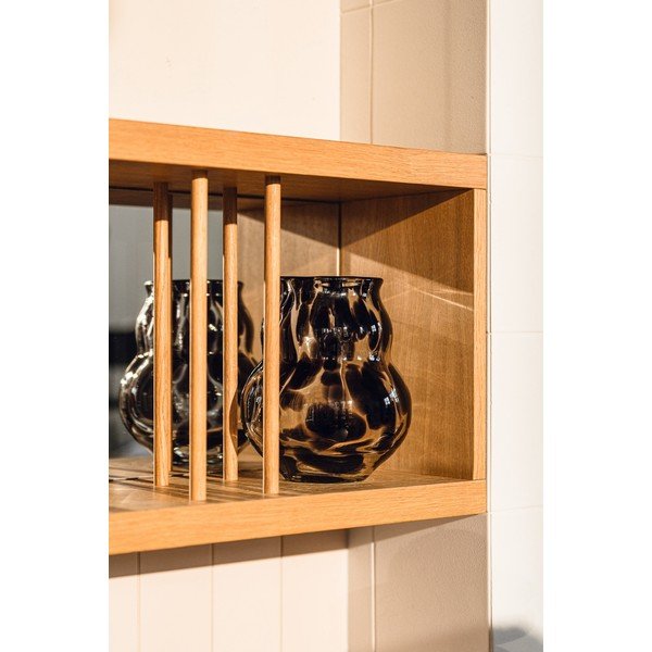 Тъмнокафява стъклена ръчна изработка ваза (височина 22 cm) Dam – noo.ma-image-3