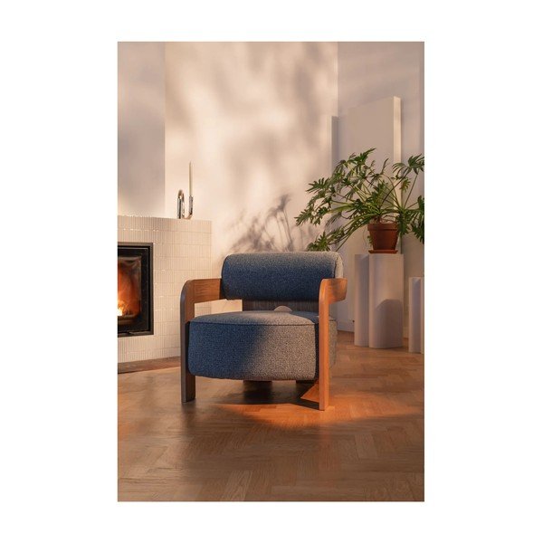 Сиво-синьо кресло от букле Oolong – Zuiver-image-2