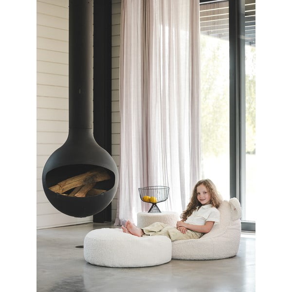 Кремав детски пуф от букле Round – Wigiwama-image-3