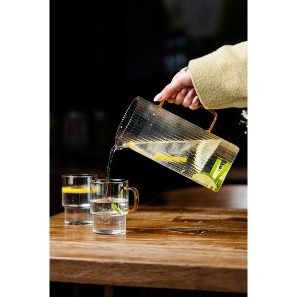Жълти стъклени чаши в комплект 2 бр. за капучино 350 ml Livio – Vialli Design-image-4