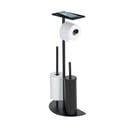 Черна стоманена поставка за тоалетна хартия с четка Cosenza - Wenko