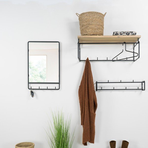 Стенно огледало със закачалка 40x60 cm Clint - Spinder Design-image-1